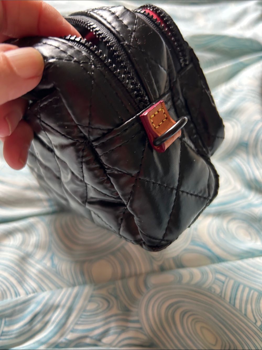 MZ Wallace black lacquer Cosmetic Bag. Excellent - Picture 6 of 11